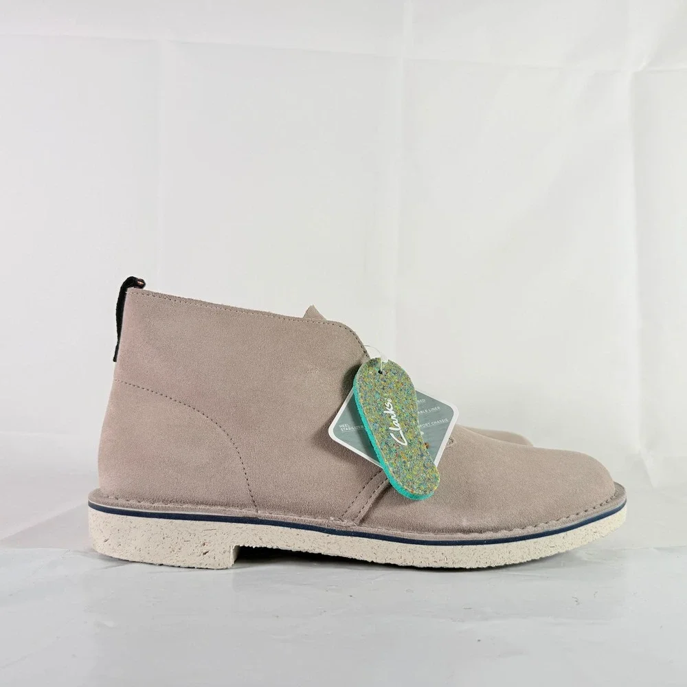 Clarks Bushacre 3 Men's Stone Suede Chukka Boots Size 11 M New‎ in Box